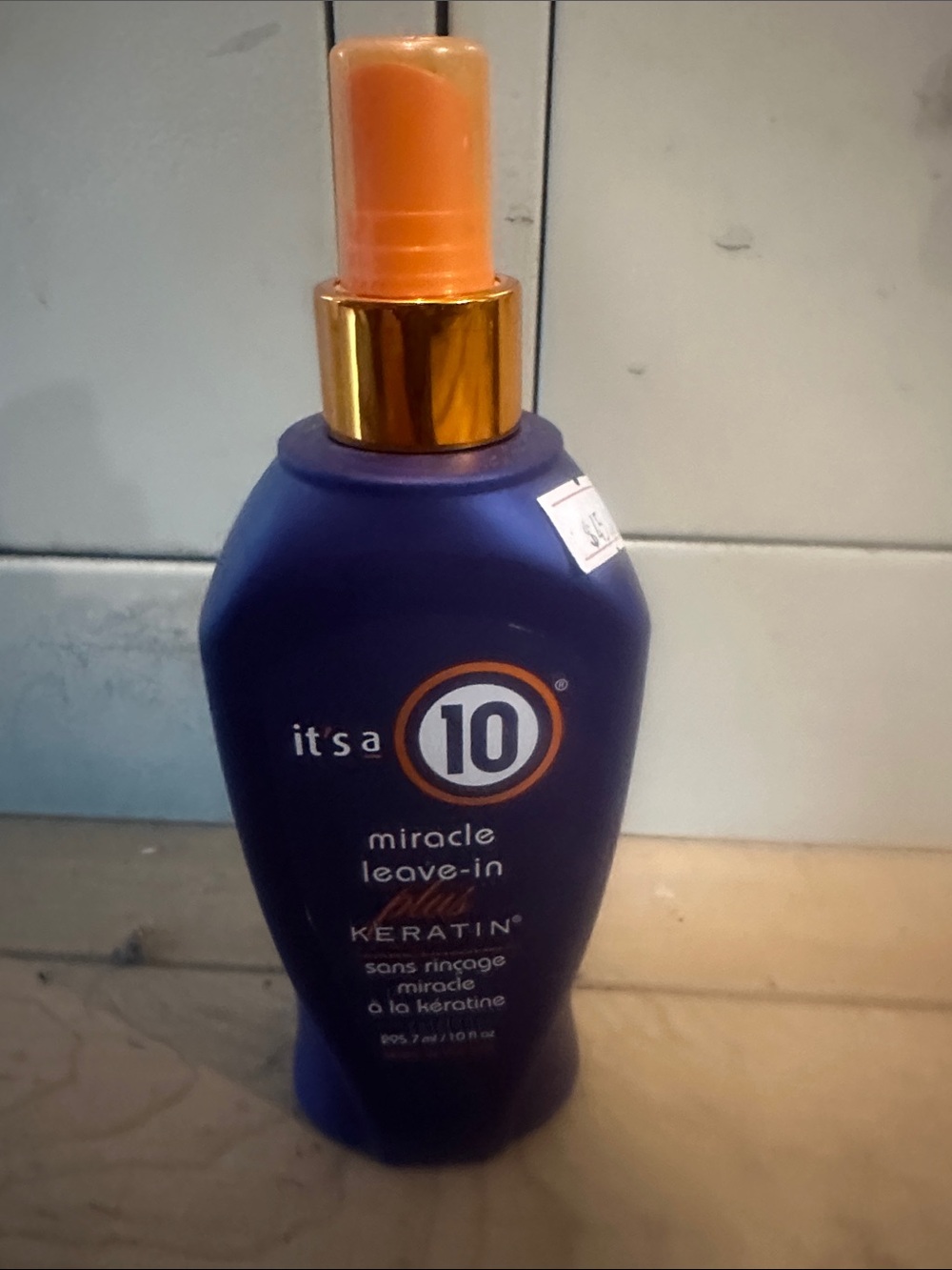 Miracle Purple Leave-In Spray with Orange Pump and Gold Collar